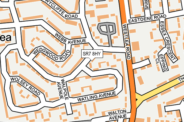 SR7 8HY map - OS OpenMap – Local (Ordnance Survey)