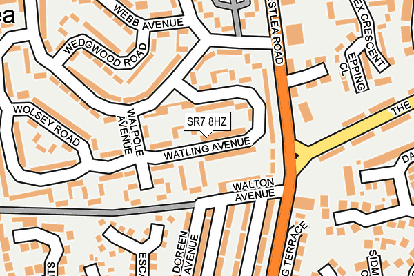 SR7 8HZ map - OS OpenMap – Local (Ordnance Survey)