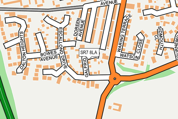 SR7 8LA map - OS OpenMap – Local (Ordnance Survey)