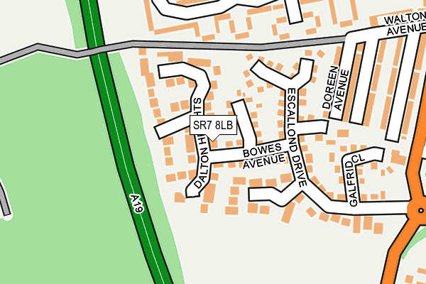 SR7 8LB map - OS OpenMap – Local (Ordnance Survey)