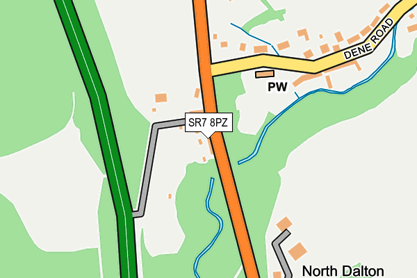 SR7 8PZ map - OS OpenMap – Local (Ordnance Survey)