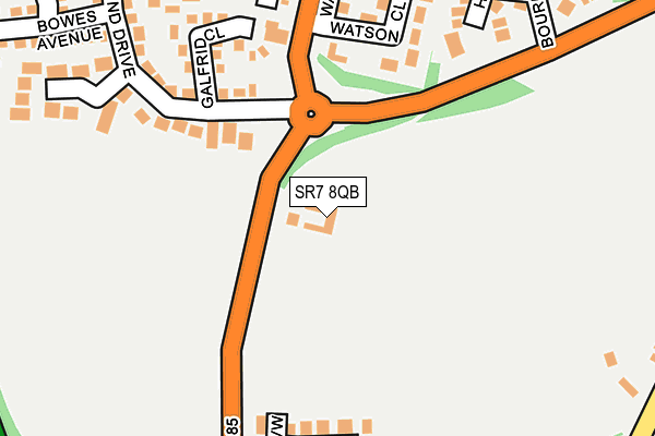SR7 8QB map - OS OpenMap – Local (Ordnance Survey)