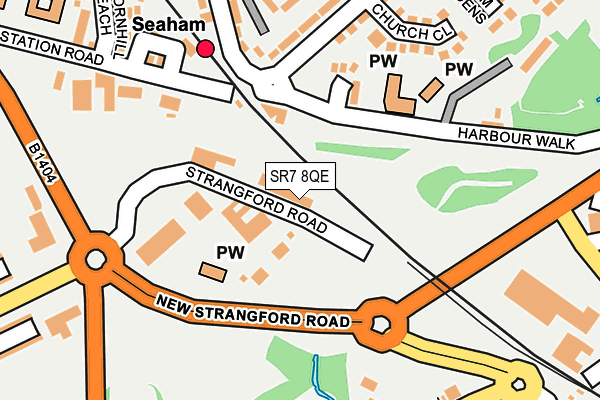 SR7 8QE map - OS OpenMap – Local (Ordnance Survey)