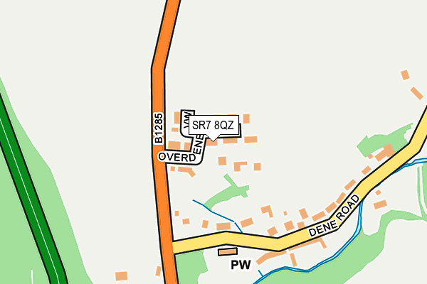 SR7 8QZ map - OS OpenMap – Local (Ordnance Survey)