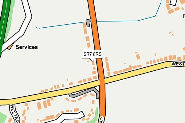 SR7 8RS map - OS OpenMap – Local (Ordnance Survey)
