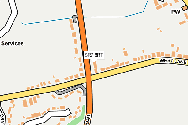 SR7 8RT map - OS OpenMap – Local (Ordnance Survey)