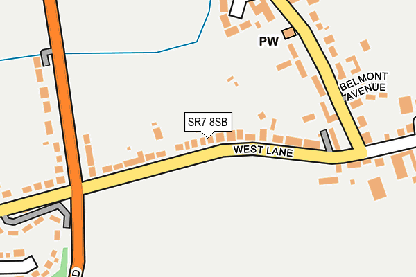 SR7 8SB map - OS OpenMap – Local (Ordnance Survey)