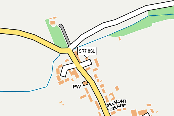 SR7 8SL map - OS OpenMap – Local (Ordnance Survey)