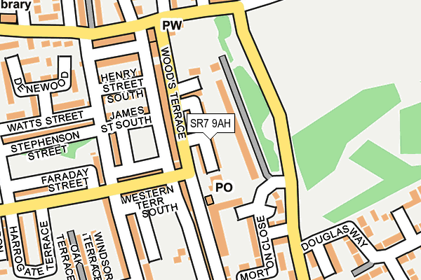 SR7 9AH map - OS OpenMap – Local (Ordnance Survey)