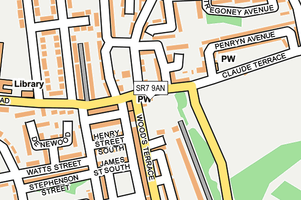 SR7 9AN map - OS OpenMap – Local (Ordnance Survey)