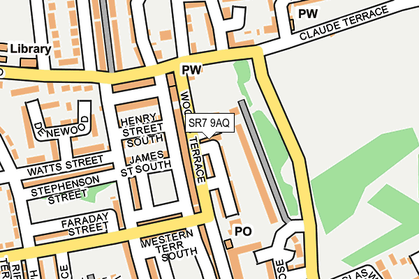 SR7 9AQ map - OS OpenMap – Local (Ordnance Survey)
