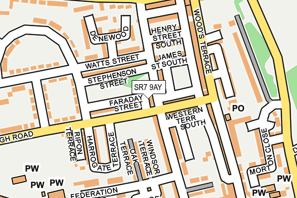 SR7 9AY map - OS OpenMap – Local (Ordnance Survey)