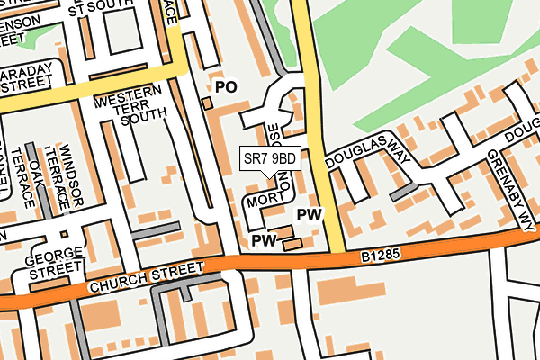 SR7 9BD map - OS OpenMap – Local (Ordnance Survey)