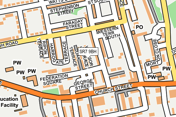 SR7 9BH map - OS OpenMap – Local (Ordnance Survey)
