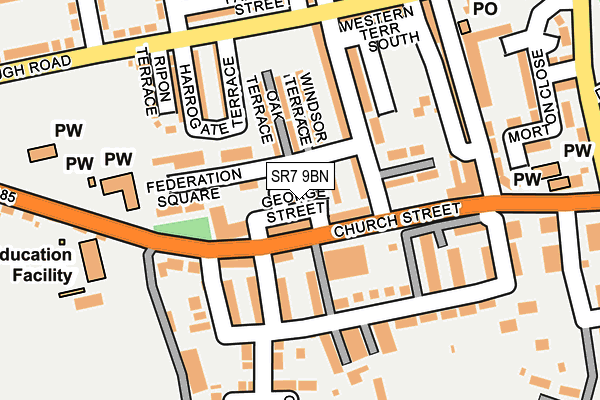 SR7 9BN map - OS OpenMap – Local (Ordnance Survey)