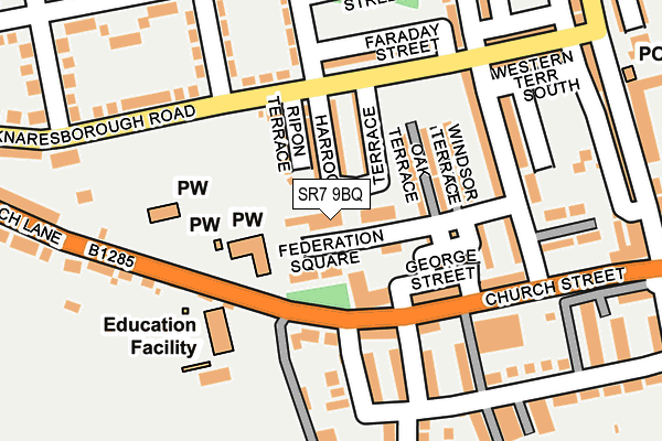 SR7 9BQ map - OS OpenMap – Local (Ordnance Survey)