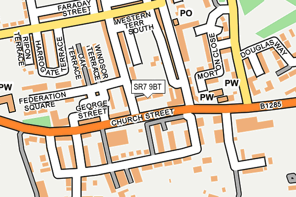 SR7 9BT map - OS OpenMap – Local (Ordnance Survey)