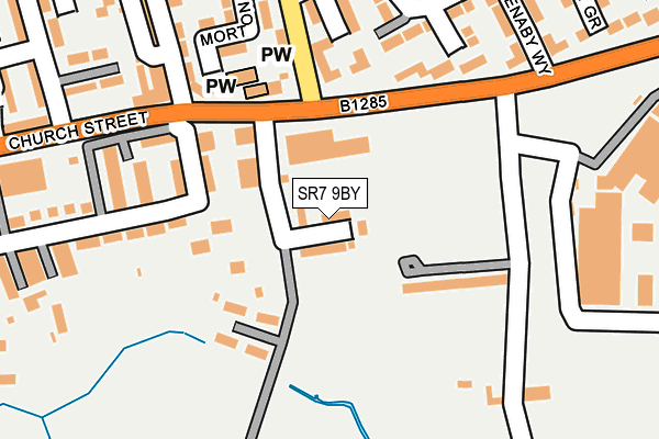 SR7 9BY map - OS OpenMap – Local (Ordnance Survey)