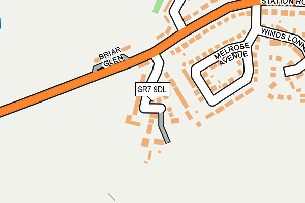 SR7 9DL map - OS OpenMap – Local (Ordnance Survey)