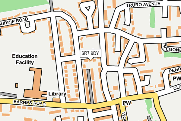 SR7 9DY map - OS OpenMap – Local (Ordnance Survey)