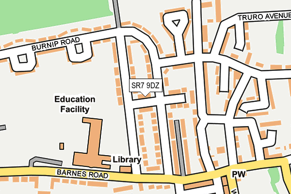 SR7 9DZ map - OS OpenMap – Local (Ordnance Survey)
