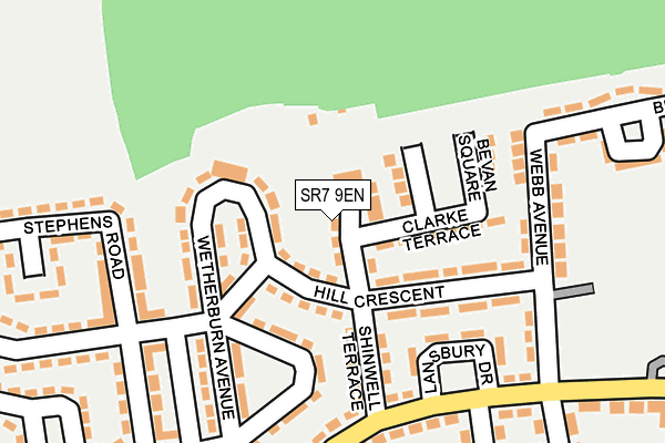 SR7 9EN map - OS OpenMap – Local (Ordnance Survey)