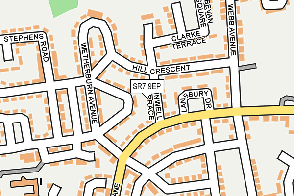 SR7 9EP map - OS OpenMap – Local (Ordnance Survey)