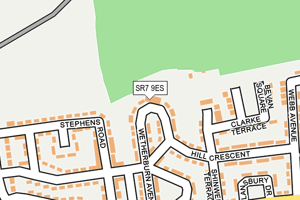 SR7 9ES map - OS OpenMap – Local (Ordnance Survey)