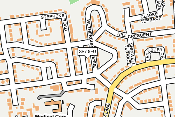 SR7 9EU map - OS OpenMap – Local (Ordnance Survey)