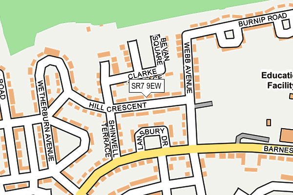 SR7 9EW map - OS OpenMap – Local (Ordnance Survey)