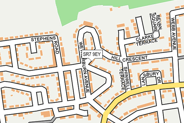 SR7 9EY map - OS OpenMap – Local (Ordnance Survey)
