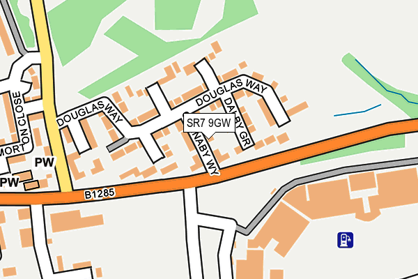SR7 9GW map - OS OpenMap – Local (Ordnance Survey)