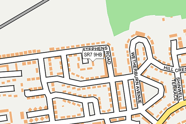 SR7 9HB map - OS OpenMap – Local (Ordnance Survey)