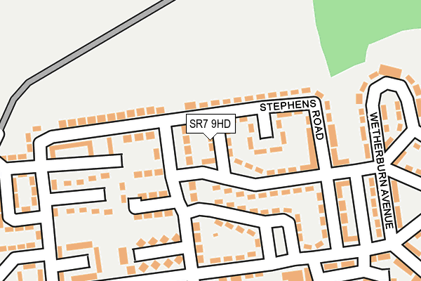 SR7 9HD map - OS OpenMap – Local (Ordnance Survey)