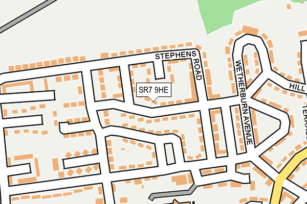 SR7 9HE map - OS OpenMap – Local (Ordnance Survey)