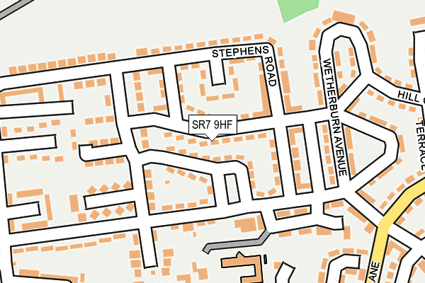 SR7 9HF map - OS OpenMap – Local (Ordnance Survey)