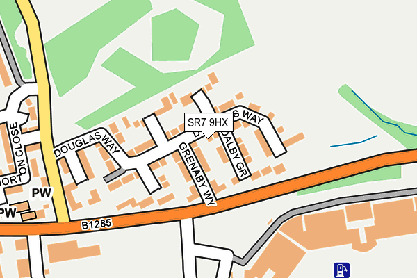 SR7 9HX map - OS OpenMap – Local (Ordnance Survey)