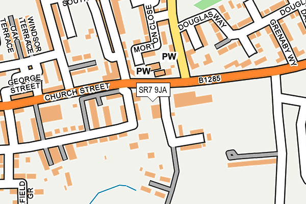SR7 9JA map - OS OpenMap – Local (Ordnance Survey)