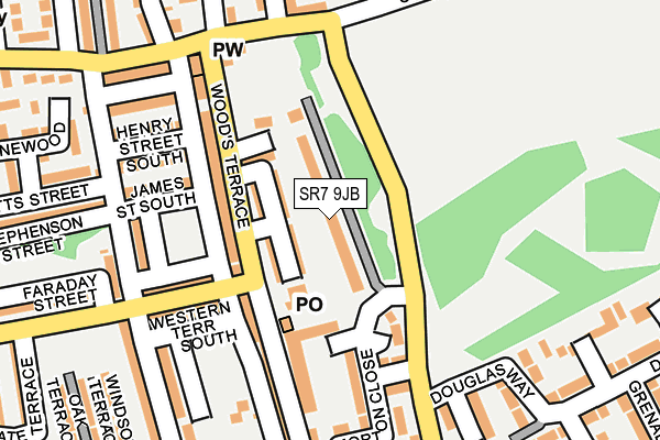 SR7 9JB map - OS OpenMap – Local (Ordnance Survey)