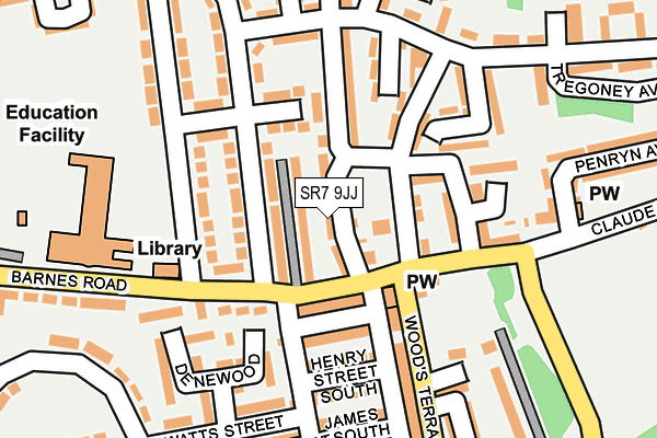 SR7 9JJ map - OS OpenMap – Local (Ordnance Survey)