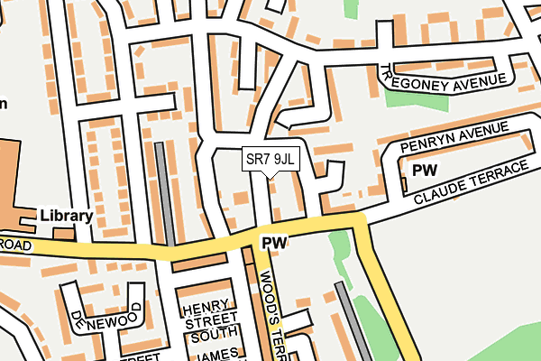 SR7 9JL map - OS OpenMap – Local (Ordnance Survey)