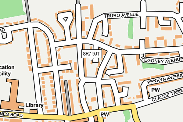 SR7 9JT map - OS OpenMap – Local (Ordnance Survey)