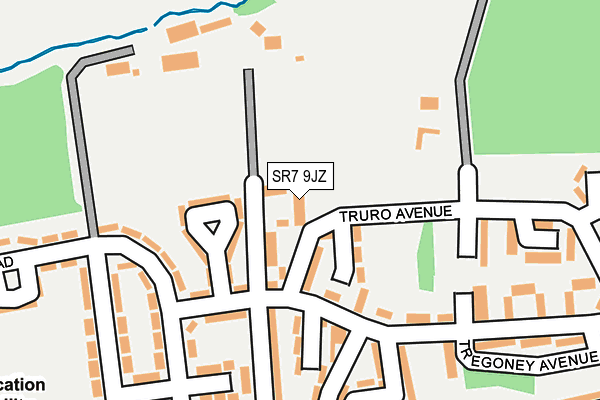 SR7 9JZ map - OS OpenMap – Local (Ordnance Survey)