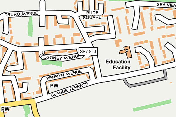 SR7 9LJ map - OS OpenMap – Local (Ordnance Survey)