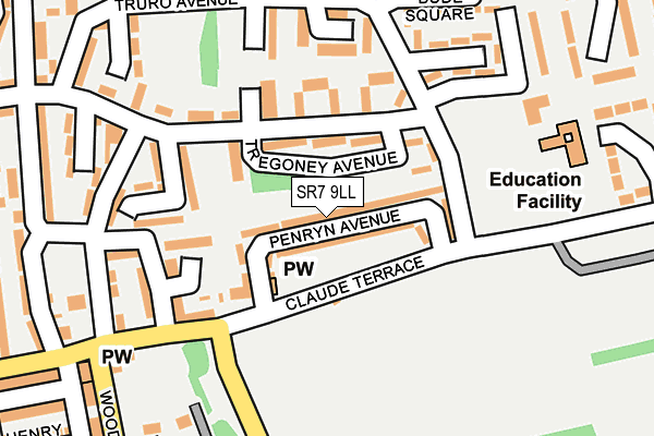 SR7 9LL map - OS OpenMap – Local (Ordnance Survey)