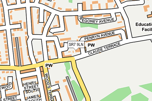 SR7 9LN map - OS OpenMap – Local (Ordnance Survey)