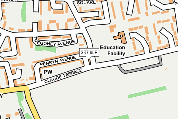 SR7 9LP map - OS OpenMap – Local (Ordnance Survey)