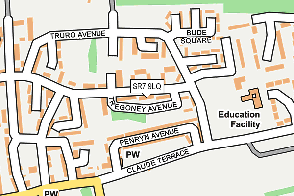 SR7 9LQ map - OS OpenMap – Local (Ordnance Survey)