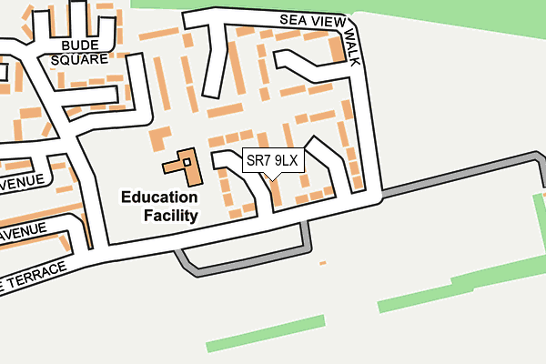 SR7 9LX map - OS OpenMap – Local (Ordnance Survey)