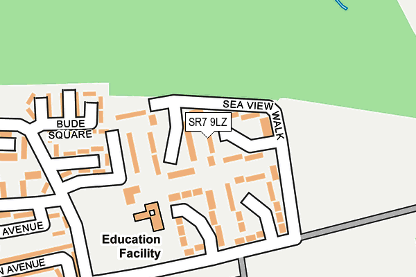 SR7 9LZ map - OS OpenMap – Local (Ordnance Survey)